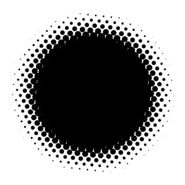 Halftone element. Abstract geometric graphic with half-tone pattern Stock Illustration