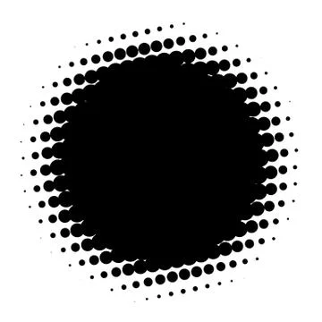 Halftone element. Abstract geometric graphic with half-tone pattern Stock Illustration