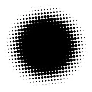 Halftone element. Abstract geometric graphic with half-tone pattern イラスト素材
