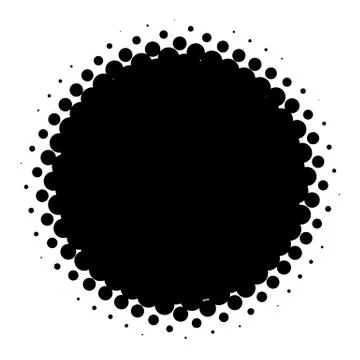 Halftone element. Abstract geometric graphic with half-tone pattern Illustrazione stock