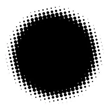 Halftone element. Abstract geometric graphic with half-tone pattern Illustrazione stock