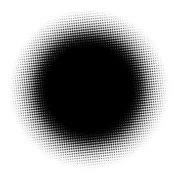 Halftone element. Abstract geometric graphic with half-tone pattern Stock Illustration