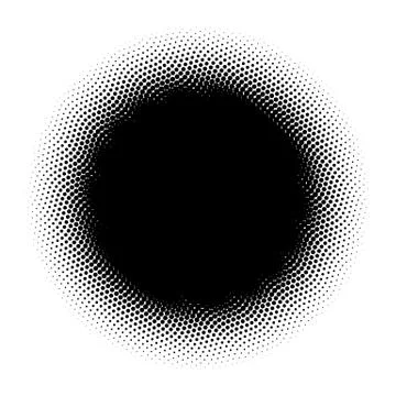 Halftone element. Abstract geometric graphic with half-tone pattern Illustrazione stock