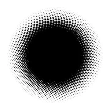 Halftone element. Abstract geometric graphic with half-tone pattern イラスト素材