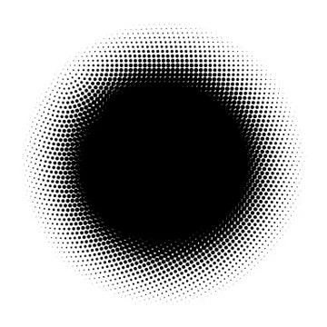Halftone element. Abstract geometric graphic with half-tone pattern Stock Illustration
