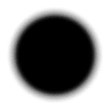 Halftone element. Abstract geometric graphic with half-tone pattern Stock Illustration