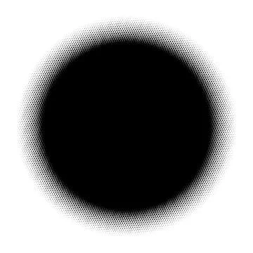 Halftone element. Abstract geometric graphic with half-tone pattern Stock Illustration