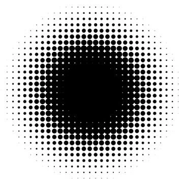 Halftone element. Abstract geometric graphic with half-tone pattern Stock Illustration