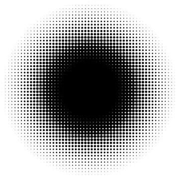 Halftone element. Abstract geometric graphic with half-tone pattern Illustrazione stock