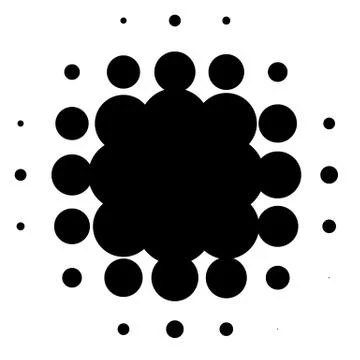 Halftone element. Abstract geometric graphic with half-tone pattern Stock Illustration