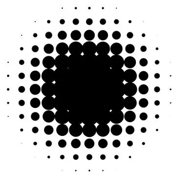 Halftone element. Abstract geometric graphic with half-tone pattern Stock Illustration