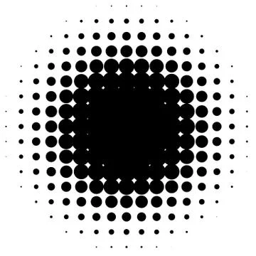 Halftone element. Abstract geometric graphic with half-tone pattern Stock Illustration
