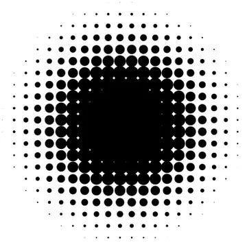 Halftone element. Abstract geometric graphic with half-tone pattern Stock Illustration