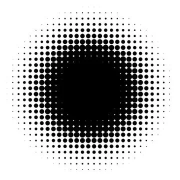 Halftone element. Abstract geometric graphic with half-tone pattern Stock Illustration