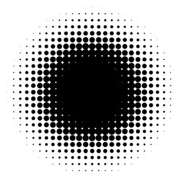 Halftone element. Abstract geometric graphic with half-tone pattern 스톡 일러스트