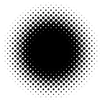Halftone element. Abstract geometric graphic with half-tone pattern Stock Illustration