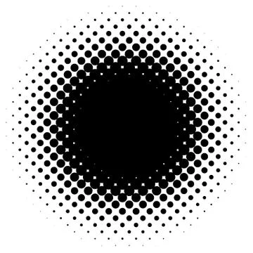 Halftone element. Abstract geometric graphic with half-tone pattern Stock Illustration