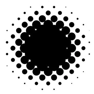 Halftone element. Abstract geometric graphic with half-tone pattern Stock Illustration