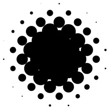 Halftone element. Abstract geometric graphic with half-tone pattern Stock Illustration