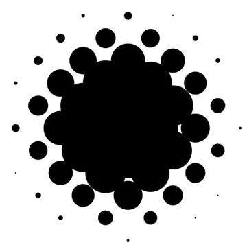 Halftone element. Abstract geometric graphic with half-tone pattern Stock Illustration