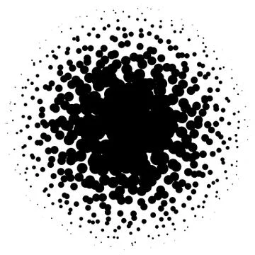 Halftone element. Abstract geometric graphic with half-tone pattern Stock Illustration