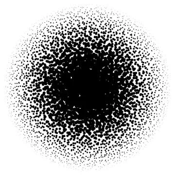 Halftone element. Abstract geometric graphic with half-tone pattern Stock Illustration