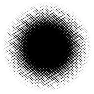 Halftone element. Abstract geometric graphic with half-tone pattern Stock Illustration