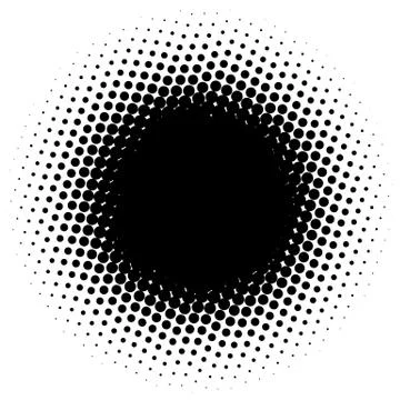 Halftone element. Abstract geometric graphic with half-tone pattern Stock Illustration