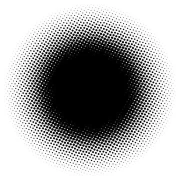 Halftone element. Abstract geometric graphic with half-tone pattern Stock Illustration