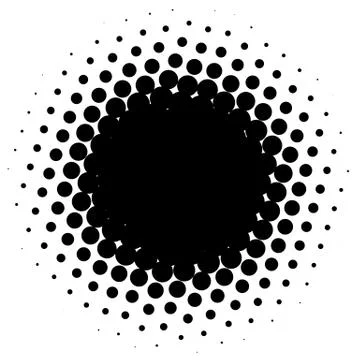 Halftone element. Abstract geometric graphic with half-tone pattern Stock Illustration