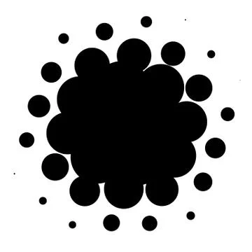 Halftone element. Abstract geometric graphic with half-tone pattern Stock Illustration