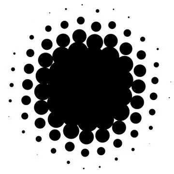 Halftone element. Abstract geometric graphic with half-tone pattern Illustrazione stock