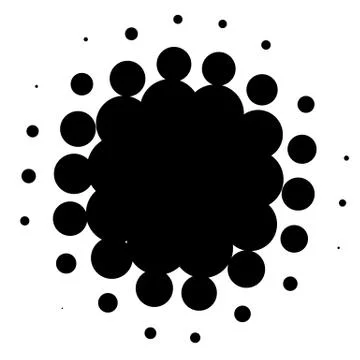 Halftone element. Abstract geometric graphic with half-tone pattern Stock Illustration