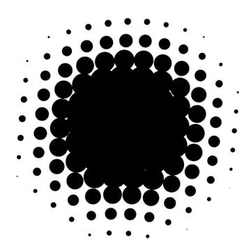 Halftone element. Abstract geometric graphic with half-tone pattern イラスト素材