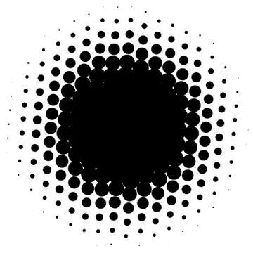 Halftone element. Abstract geometric graphic with half-tone pattern Stock Illustration