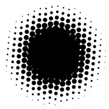 Halftone element. Abstract geometric graphic with half-tone pattern Stock Illustration