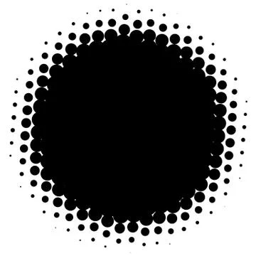 Halftone element. Abstract geometric graphic with half-tone pattern Illustrazione stock
