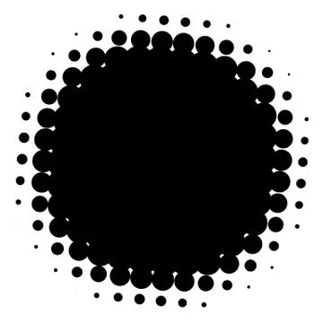 Halftone element. Abstract geometric graphic with half-tone pattern Stock Illustration
