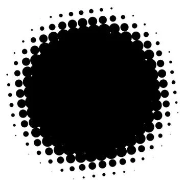Halftone element. Abstract geometric graphic with half-tone pattern Stock Illustration