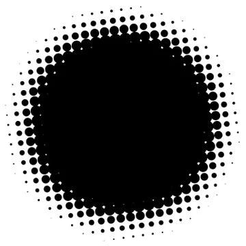 Halftone element. Abstract geometric graphic with half-tone pattern Illustrazione stock