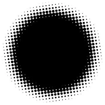 Halftone element. Abstract geometric graphic with half-tone pattern Illustrazione stock