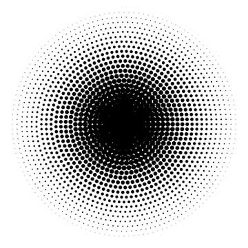 Halftone element. Abstract geometric graphic with half-tone pattern Stock Illustration