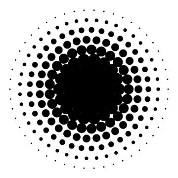 Halftone element. Abstract geometric graphic with half-tone pattern Illustrazione stock