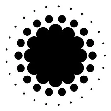 Halftone element. Abstract geometric graphic with half-tone pattern 스톡 일러스트