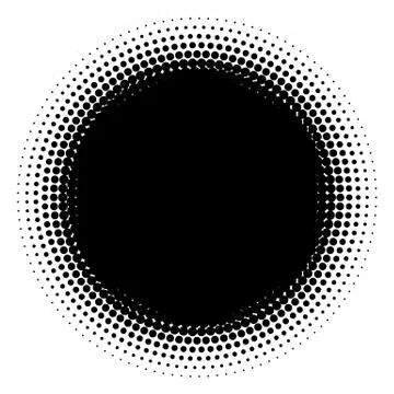 Halftone element. Abstract geometric graphic with half-tone pattern Ilustração Stock