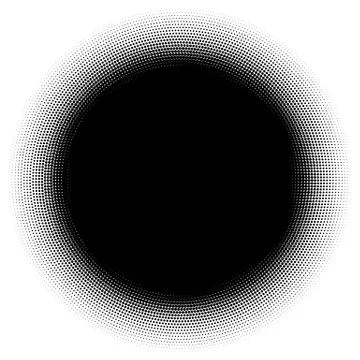 Halftone element. Abstract geometric graphic with half-tone pattern Stock Illustration