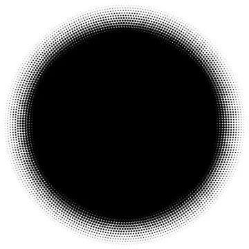 Halftone element. Abstract geometric graphic with half-tone pattern Stock Illustration