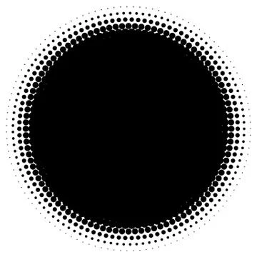Halftone element. Abstract geometric graphic with half-tone pattern Stock Illustration