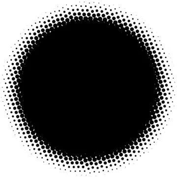 Halftone element. Abstract geometric graphic with half-tone pattern Stock Illustration