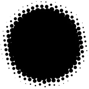 Halftone element. Abstract geometric graphic with half-tone pattern Illustrazione stock